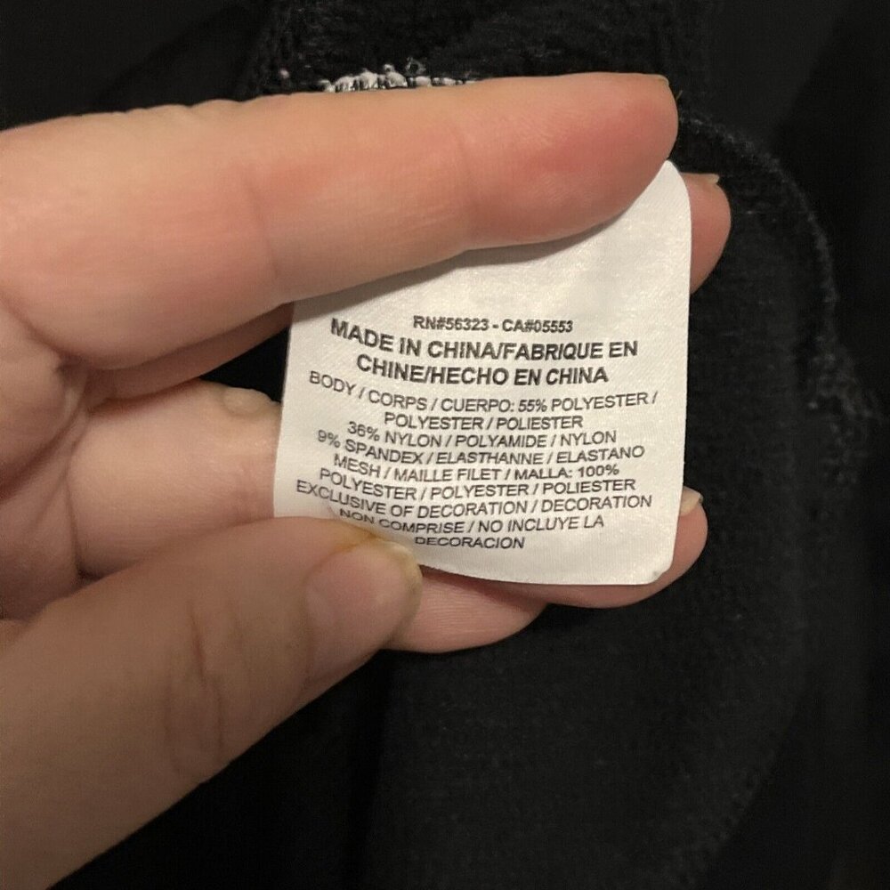 Nike Black Thermal Long Sleeve Shirt, Fuzzy Inside Size Small Logo On Left Chest - Picture 4 of 8